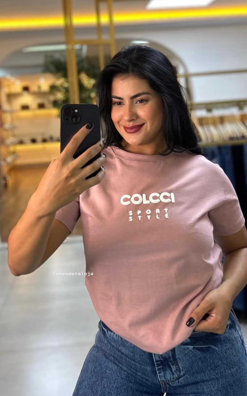 t shirt colcci marrom