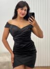 vestido cetim damares vermelho