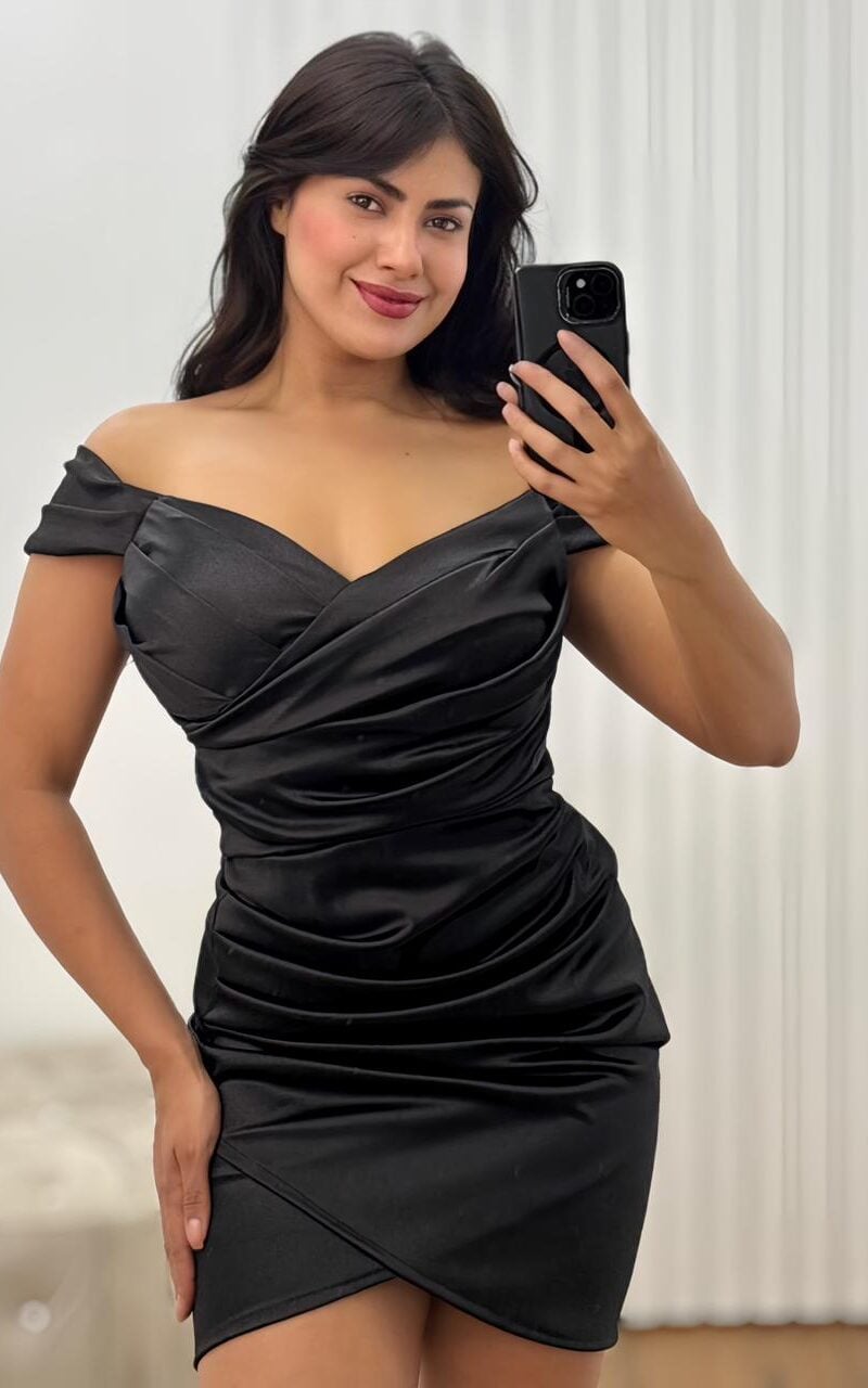 vestido cetim damares vermelho