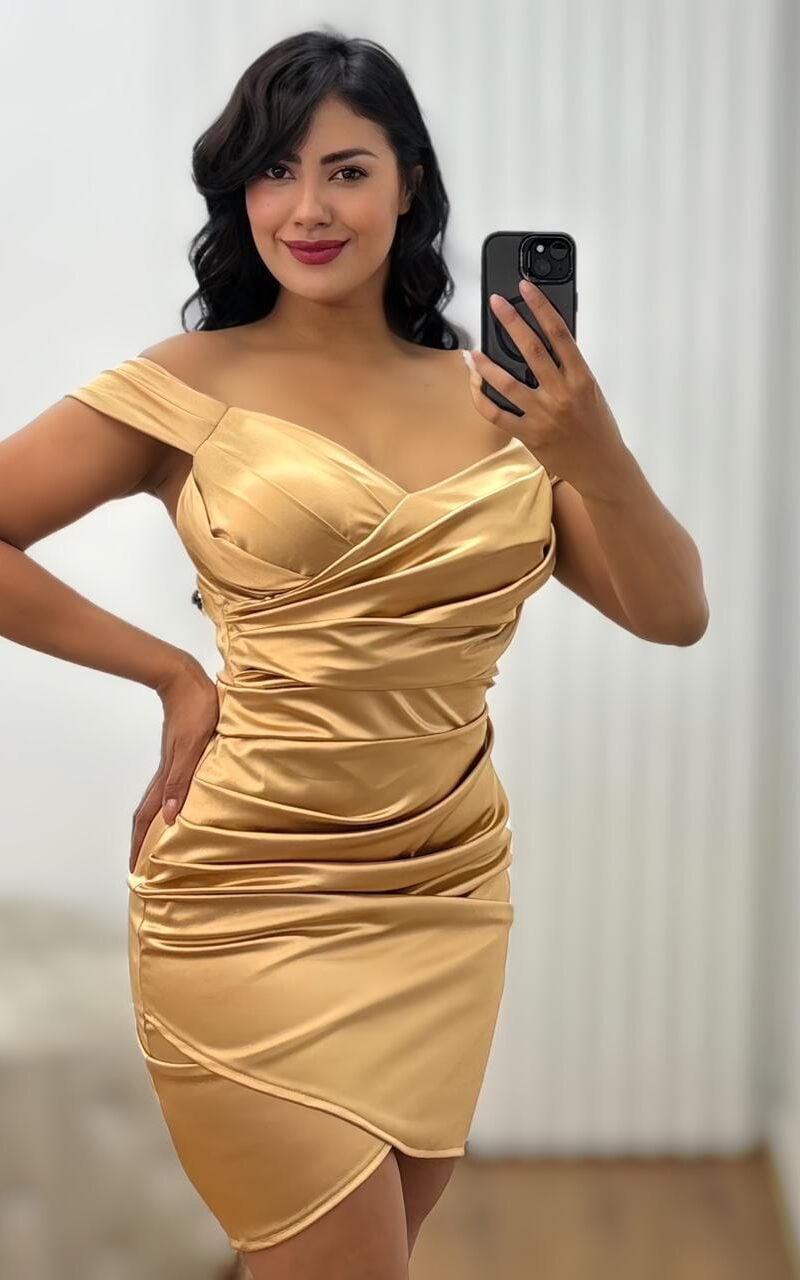 vestido cetim damares vermelho