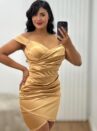 vestido cetim damares vermelho