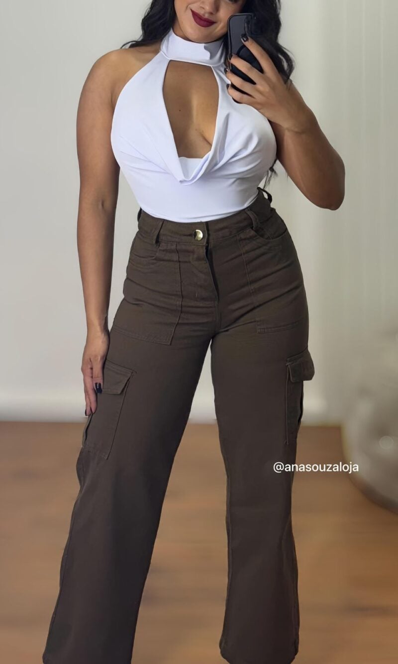 wide leg brown