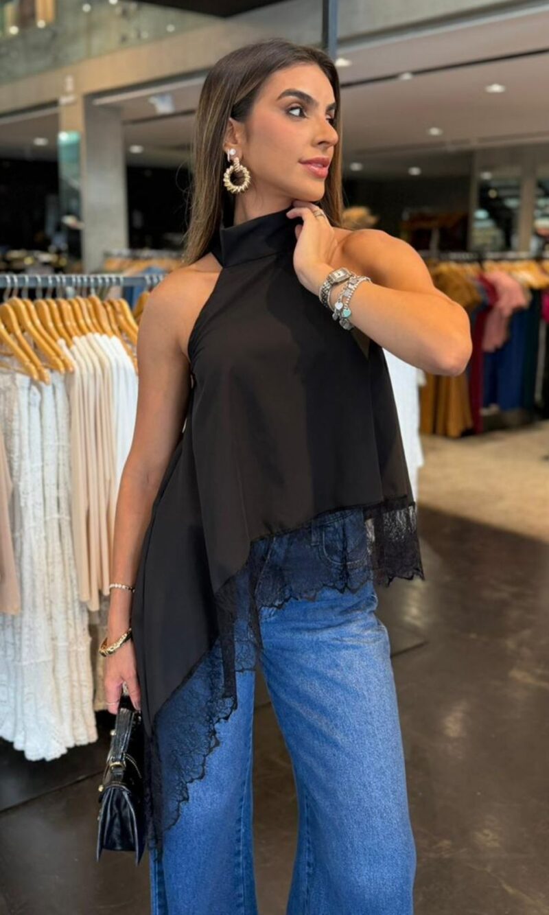 bata assimetrica suzan preto