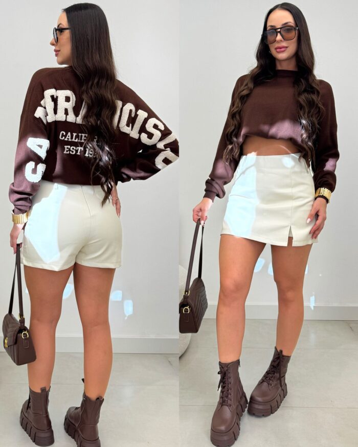 blusa san f. marrom
