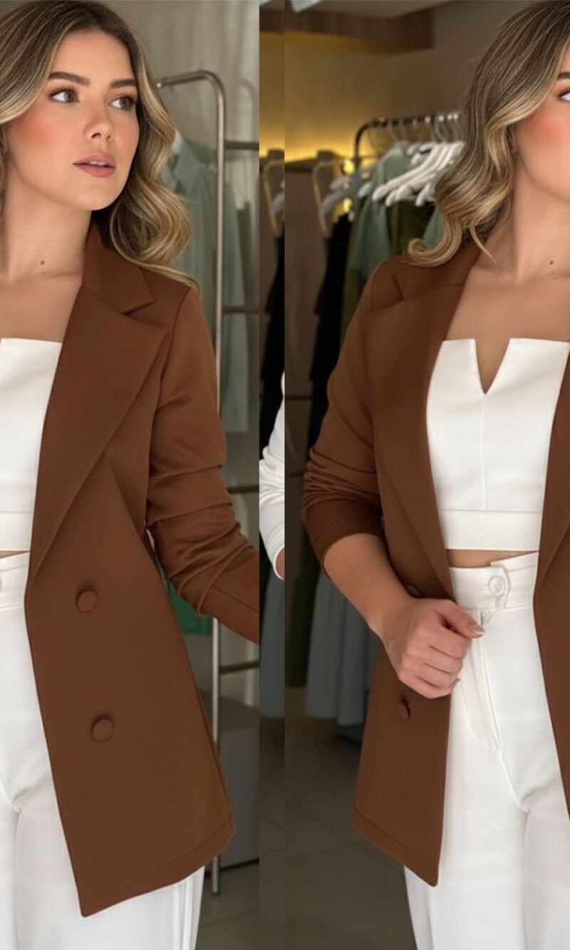 blazer chocomel marrom