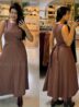 vestido de courino sophia marrom
