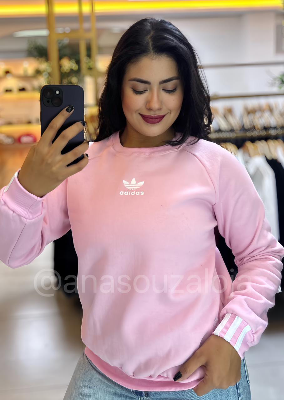 blusa de moletom ads rosa