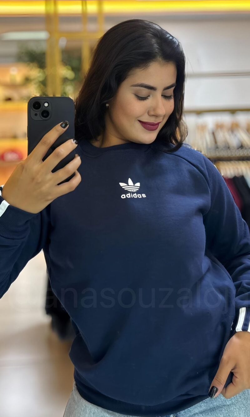 blusa de moletom ads azul